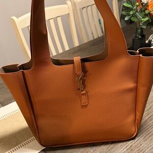 Yves Saint Laurent Cognac Leather Tote